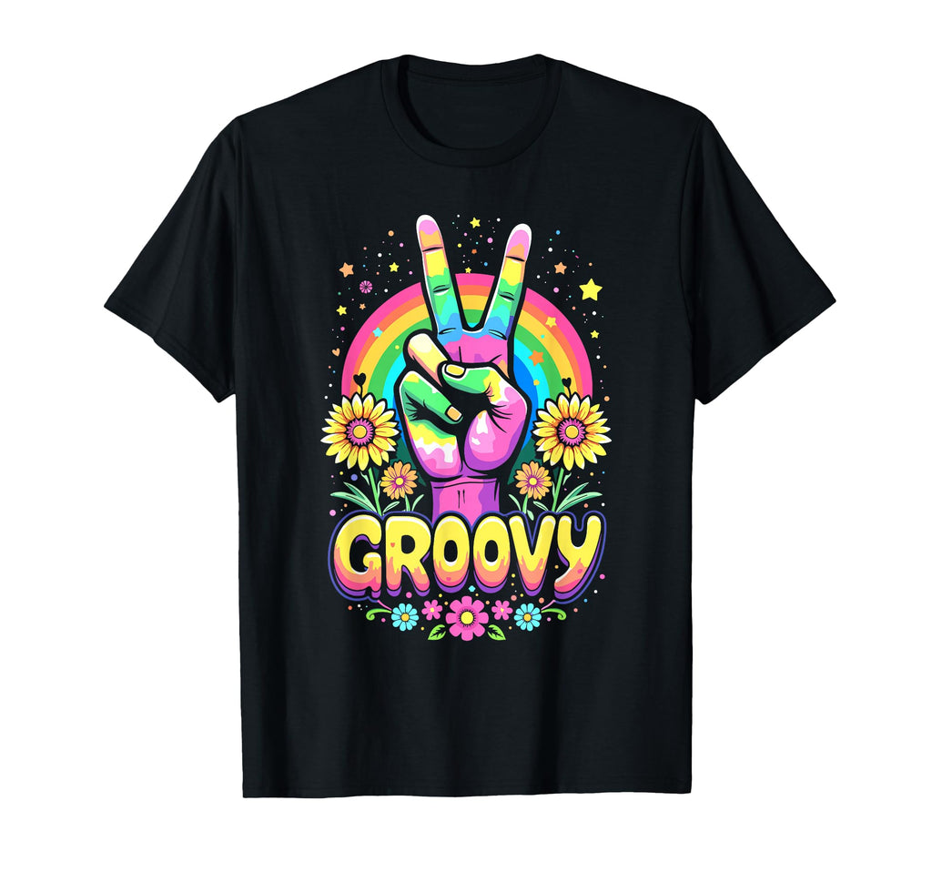 Groovy Hippie Tie Dye 60S Party 70S T-Shirt - Trendy Graphic Unisex - T-Shirt, Sweatshirt, Hoodie