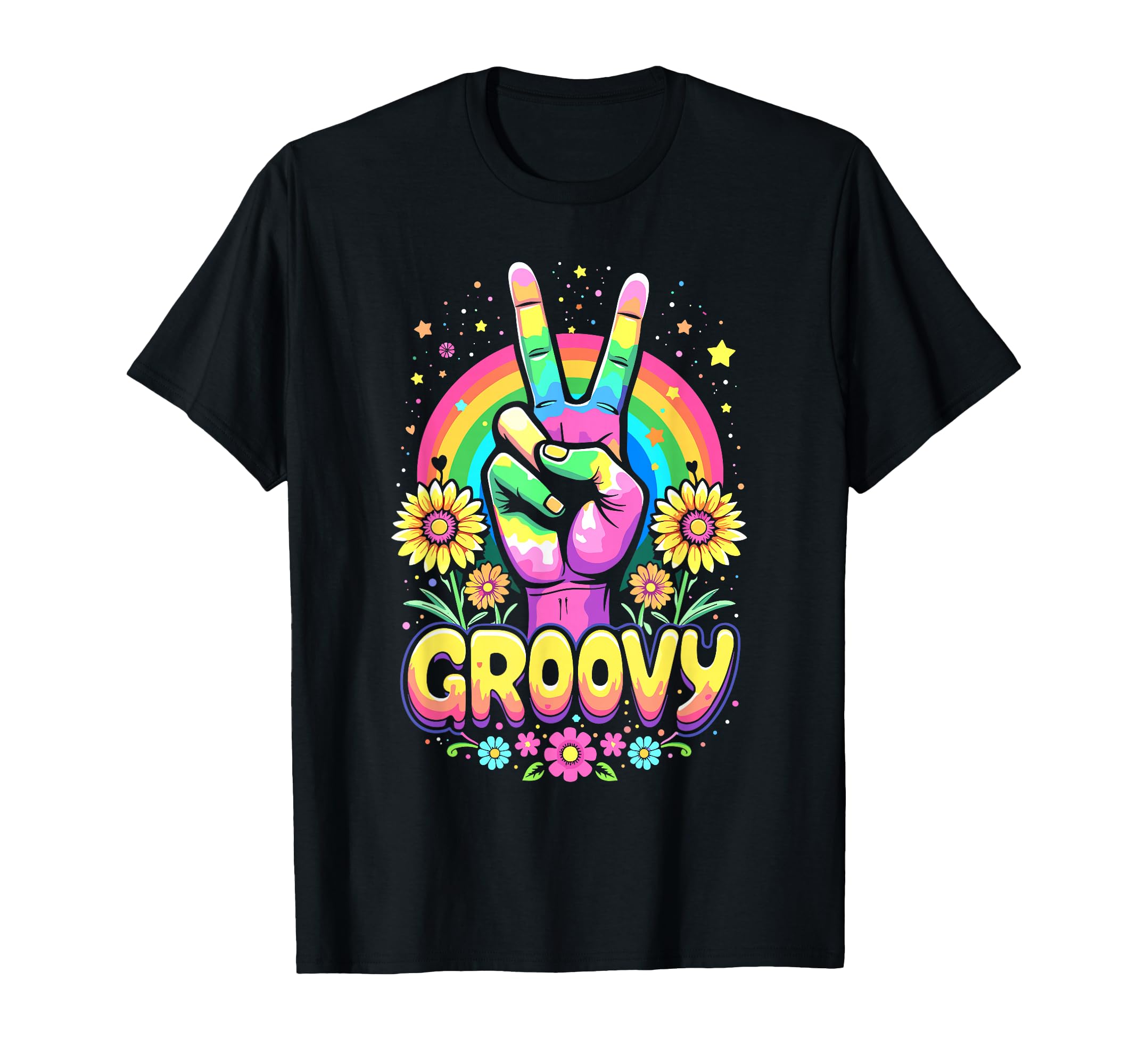 Groovy Hippie Tie Dye 60S Party 70S T-Shirt - Trendy Graphic Unisex - T-Shirt, Sweatshirt, Hoodie