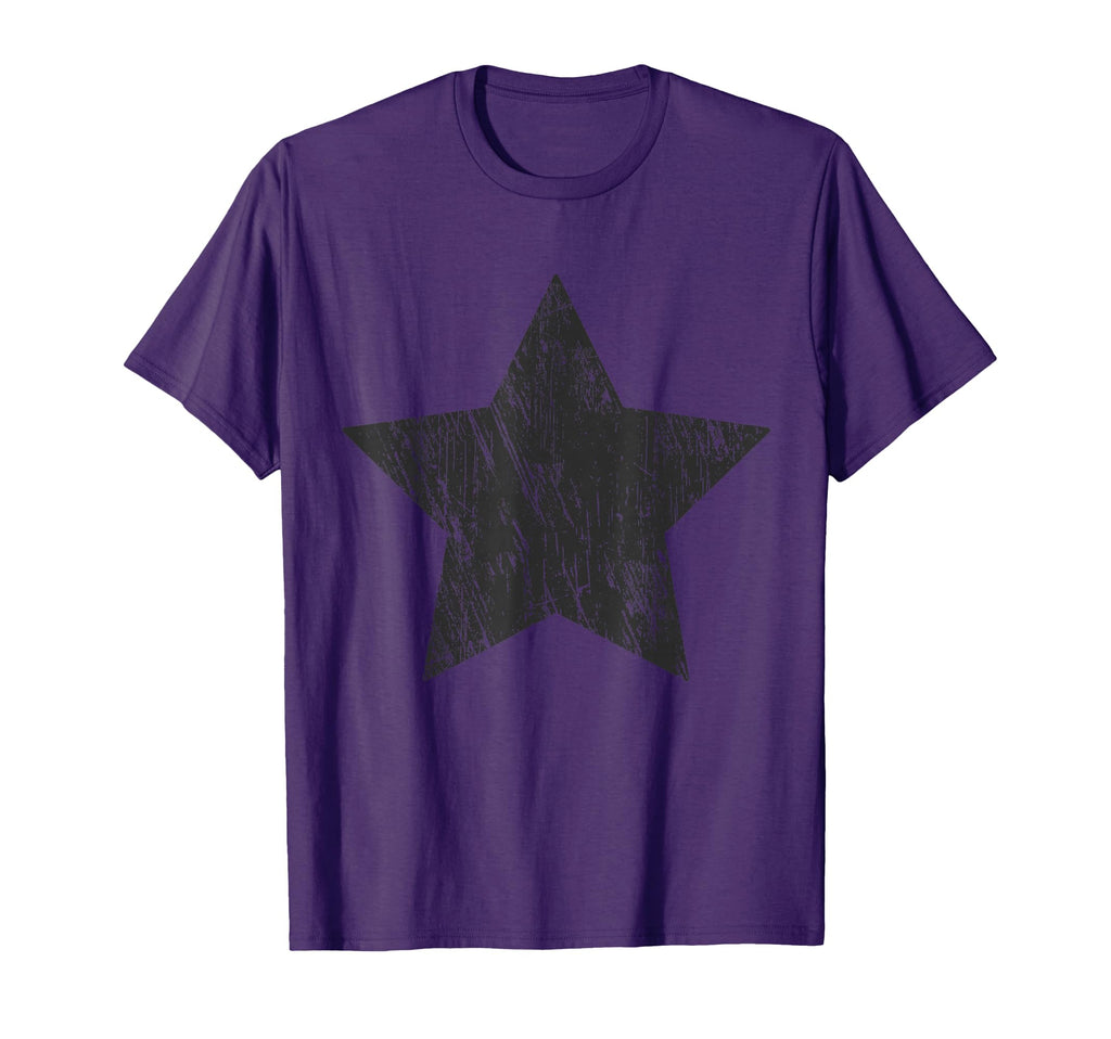 Black Star Distressed Black Star T-Shirt - Minimalist Print for Adults - T-Shirt, Sweatshirt, Hoodie