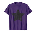 Black Star Distressed Black Star T-Shirt - Minimalist Print for Adults - T-Shirt, Sweatshirt, Hoodie