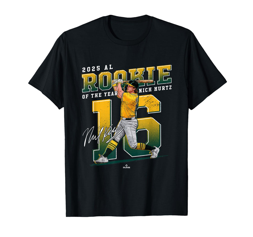 Nick Kurtz 2025 Al Rookie Year Oakland T-Shirt - Novelty Apparel Unisex - T-Shirt, Sweatshirt, Hoodie