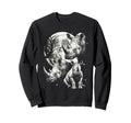 Rhino 90S Aesthetic Y2K Rhinoceros Sweatshirt - Graphic Print Unisex - T-Shirt, Sweatshirt, Hoodie