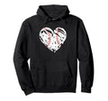 Ball Heart Coach Player Baseball Mom Hoodie - Custom Art Print for Adults - T-Shirt, Sweatshirt, Hoodie