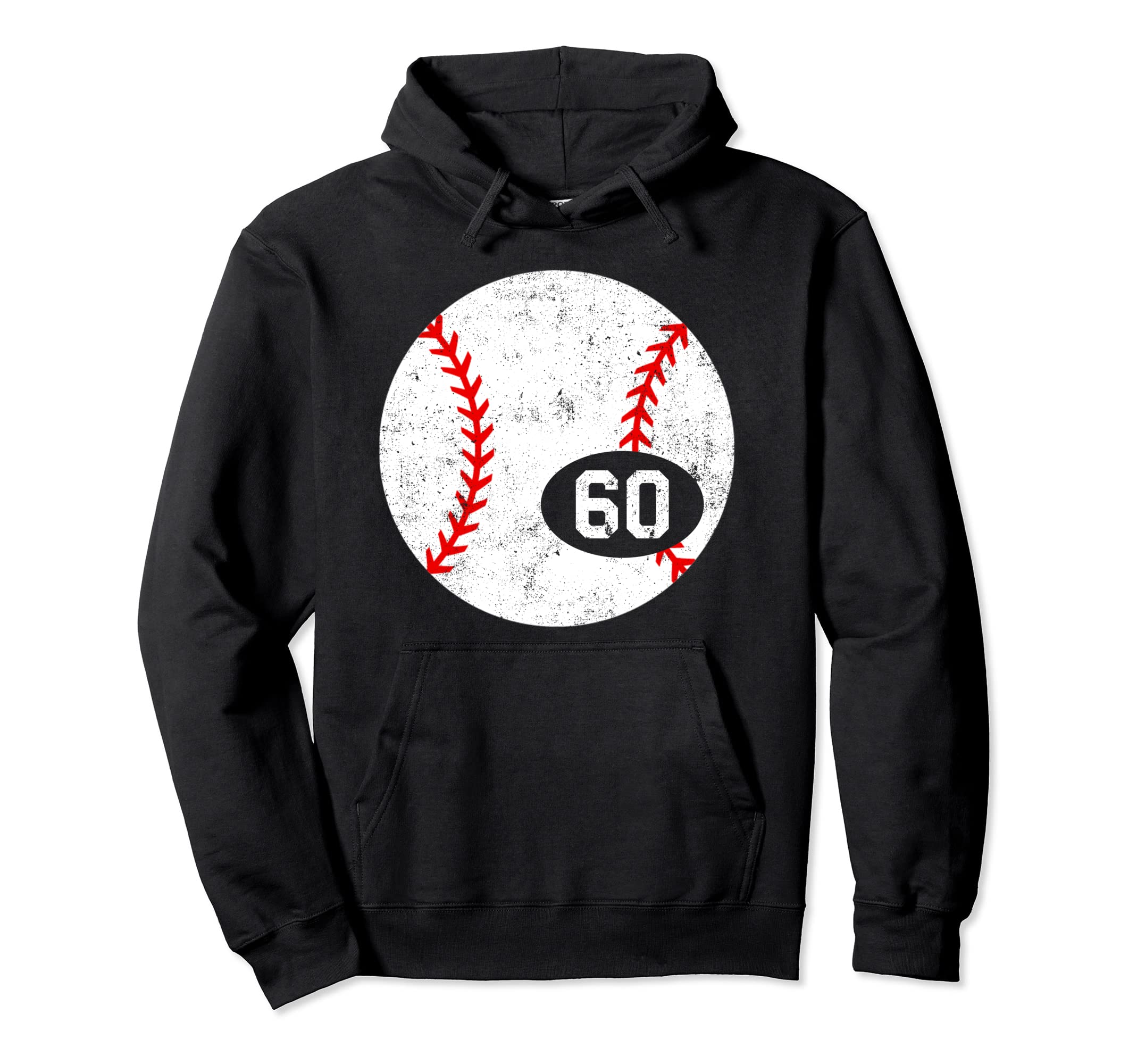 Baseball Sport 60 Jersey Number Hoodie - Casual Everyday Wear Men Women - T-Shirt, Sweatshirt, Hoodie