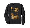Skeleton Howling To Moon Gothic Sweatshirt - Novelty Apparel Men Women - T-Shirt, Sweatshirt, Hoodie