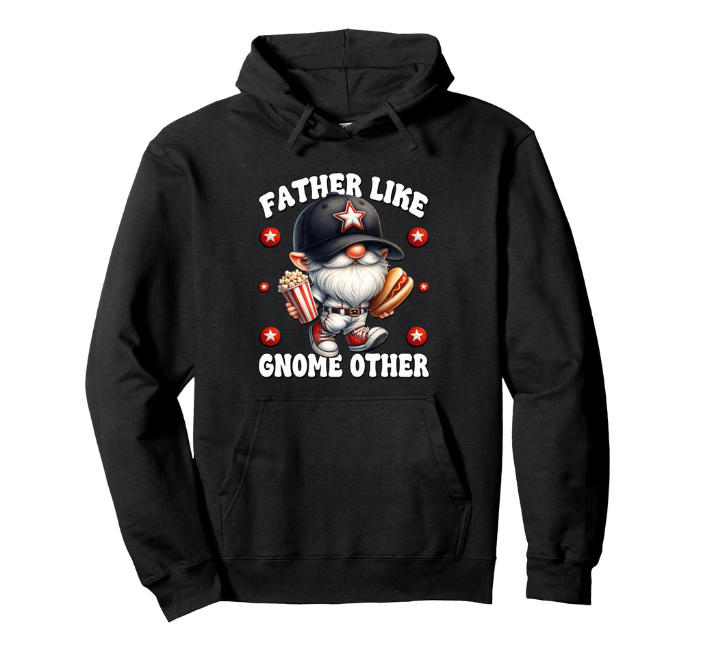 Funny Baseball Dad Hot Dog Gnome Pun Hoodie - Custom Art Print Men Women - T-Shirt, Sweatshirt, Hoodie