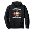 Funny Baseball Dad Hot Dog Gnome Pun Hoodie - Custom Art Print Men Women - T-Shirt, Sweatshirt, Hoodie