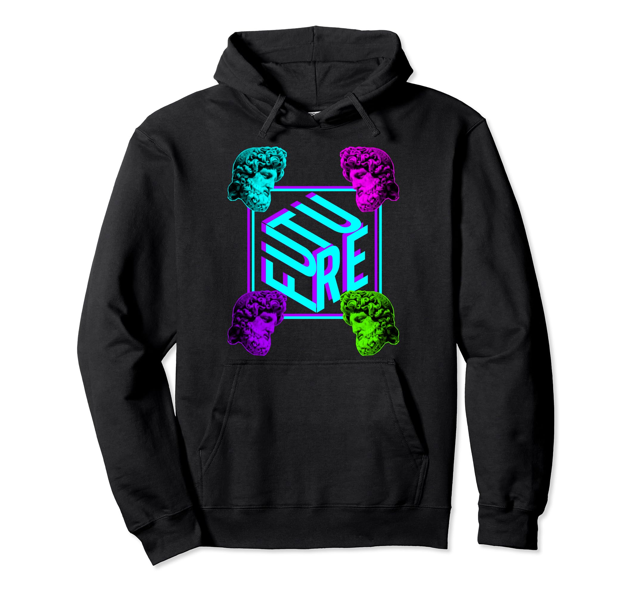 Future Greek Statue Aesthetic Hoodie - Fun Novelty Design for Adults - T-Shirt, Sweatshirt, Hoodie