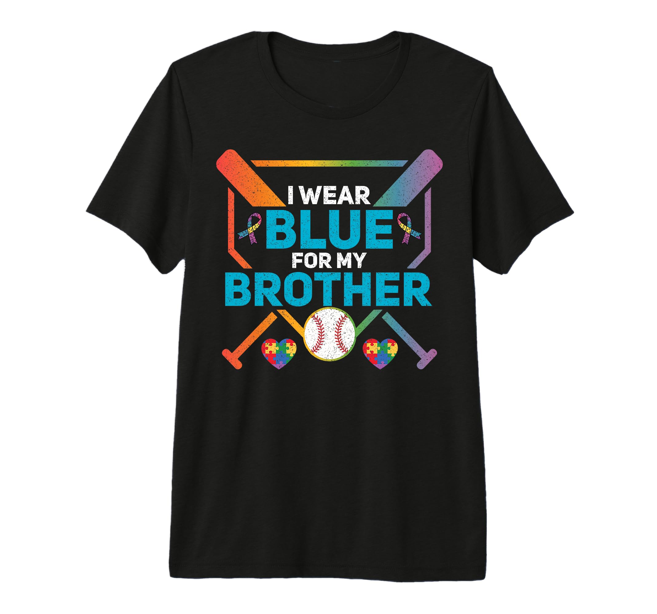 I Wear Blue My Brother Baseball T-Shirt - Casual Everyday Wear Men Women - T-Shirt, Sweatshirt, Hoodie