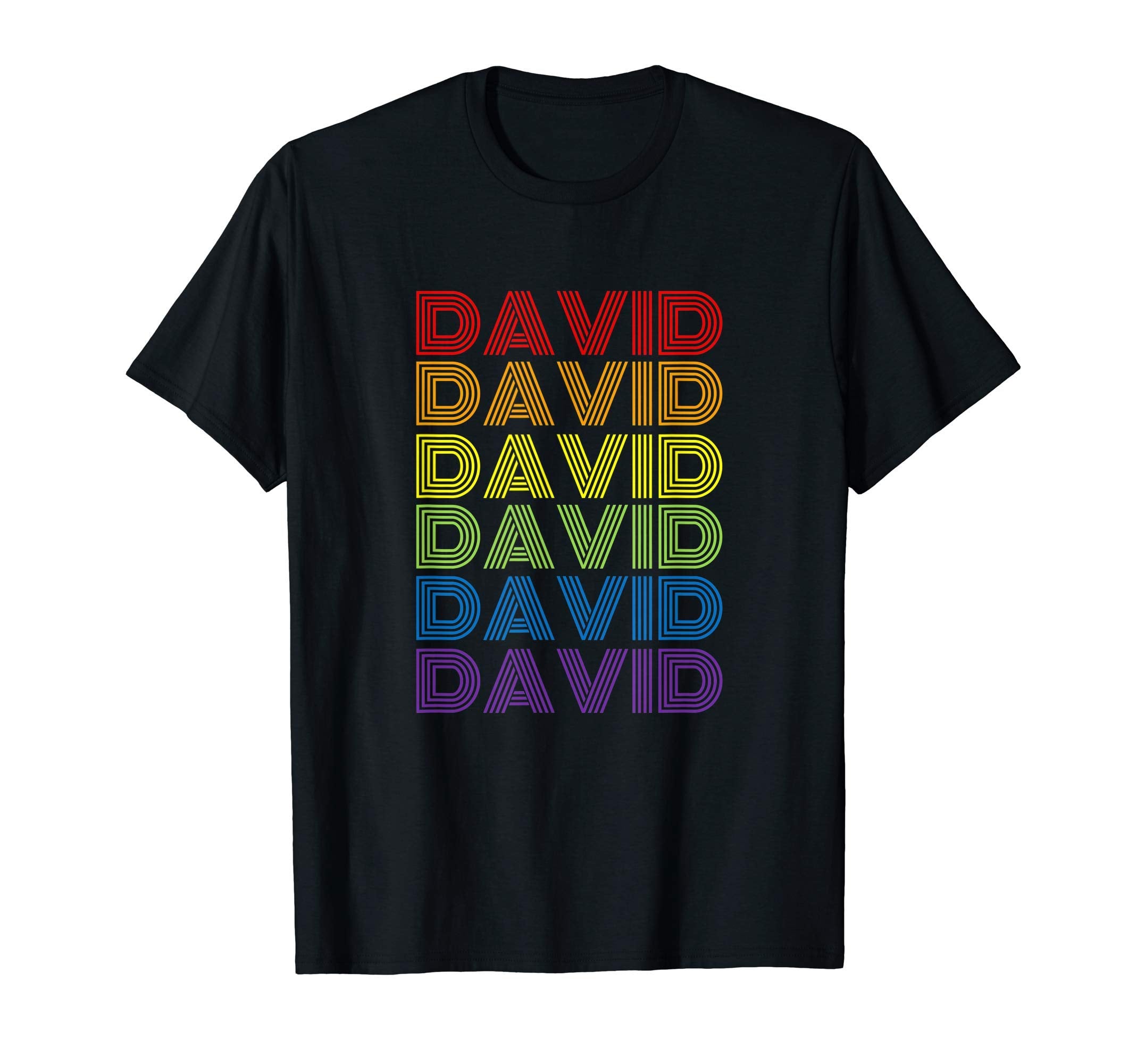 David Rainbow T-Shirt - Minimalist Print Men Women - T-Shirt, Sweatshirt, Hoodie