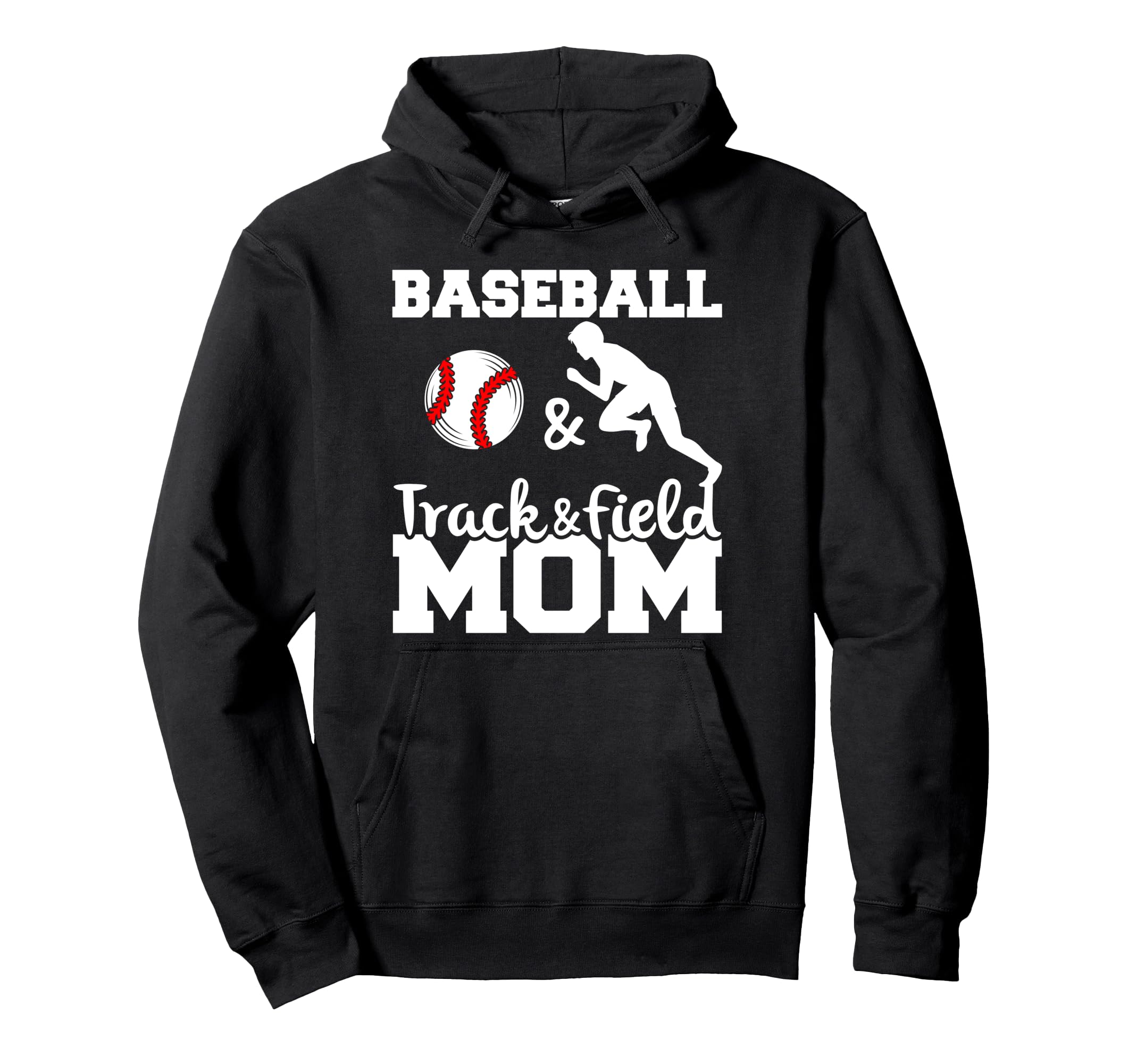 Baseball And Track And Field Mom Funny Hoodie - Minimalist Print Unisex - T-Shirt, Sweatshirt, Hoodie