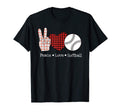 Peace Love Softball T-Shirt - Streetwear Style for Adults - T-Shirt, Sweatshirt, Hoodie