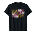 Destroyed Distressed Maryland Flag T-Shirt - Novelty Apparel for Adults - T-Shirt, Sweatshirt, Hoodie