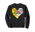 Baseball Softball Auntie Heart Sweatshirt - Aesthetic Graphic Unisex - T-Shirt, Sweatshirt, Hoodie