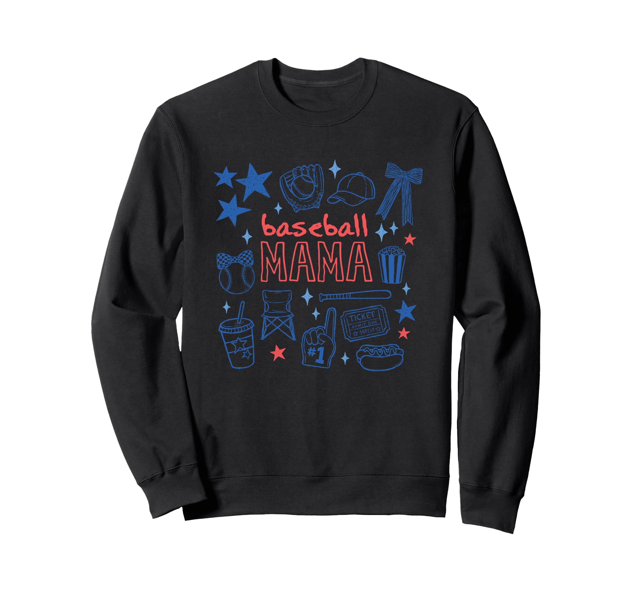 Funny Baseball Mama Sports Mom Sweatshirt - Unique Graphic Unisex - T-Shirt, Sweatshirt, Hoodie