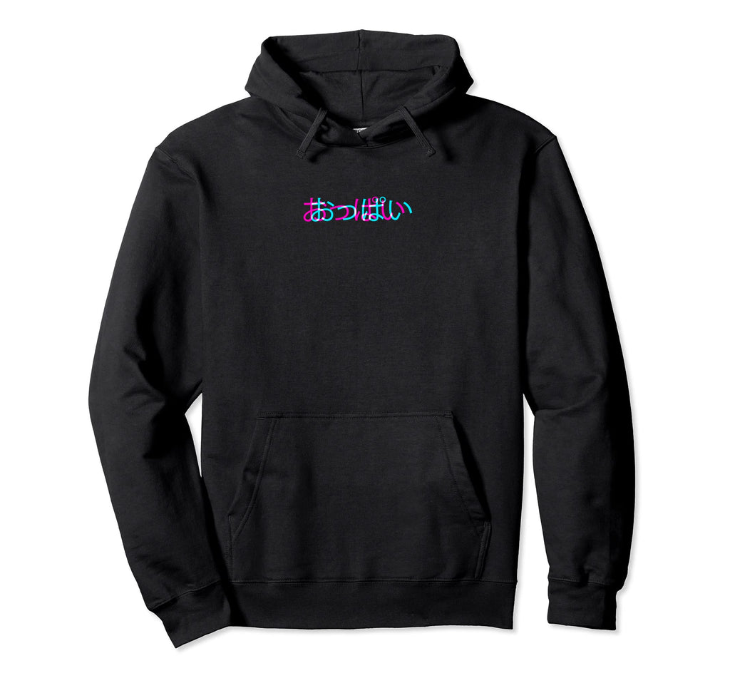 Oppai Japanese Glitch Anime Aesthetic Hoodie - Fun Novelty Design Unisex - T-Shirt, Sweatshirt, Hoodie