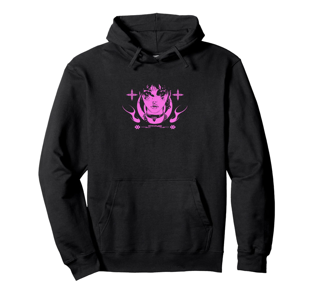 Y2K Attitude Bold Urban Graffiti Hoodie - Aesthetic Graphic for Adults - T-Shirt, Sweatshirt, Hoodie