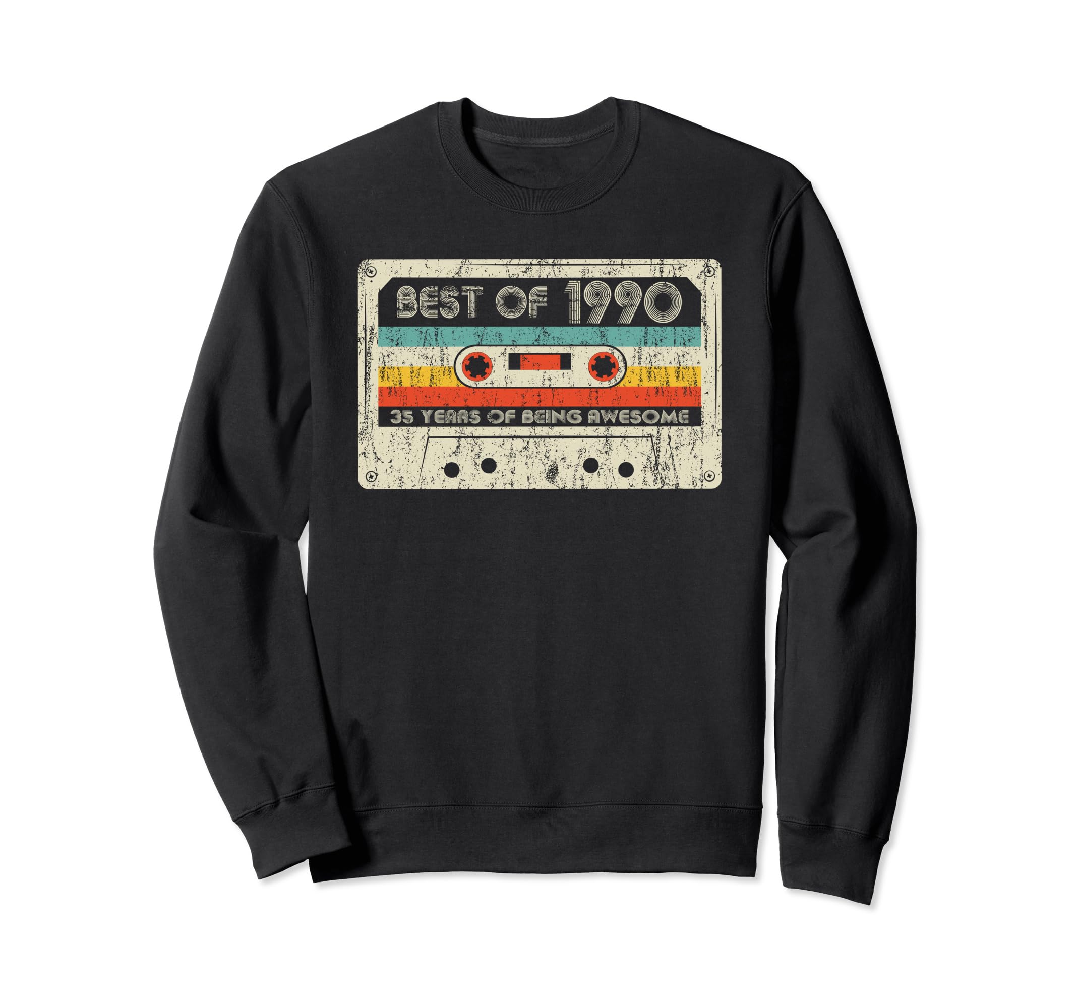 Best 1990 1990 Birthday Cassette Tape Sweatshirt - Trendy Graphic Men Women - T-Shirt, Sweatshirt, Hoodie
