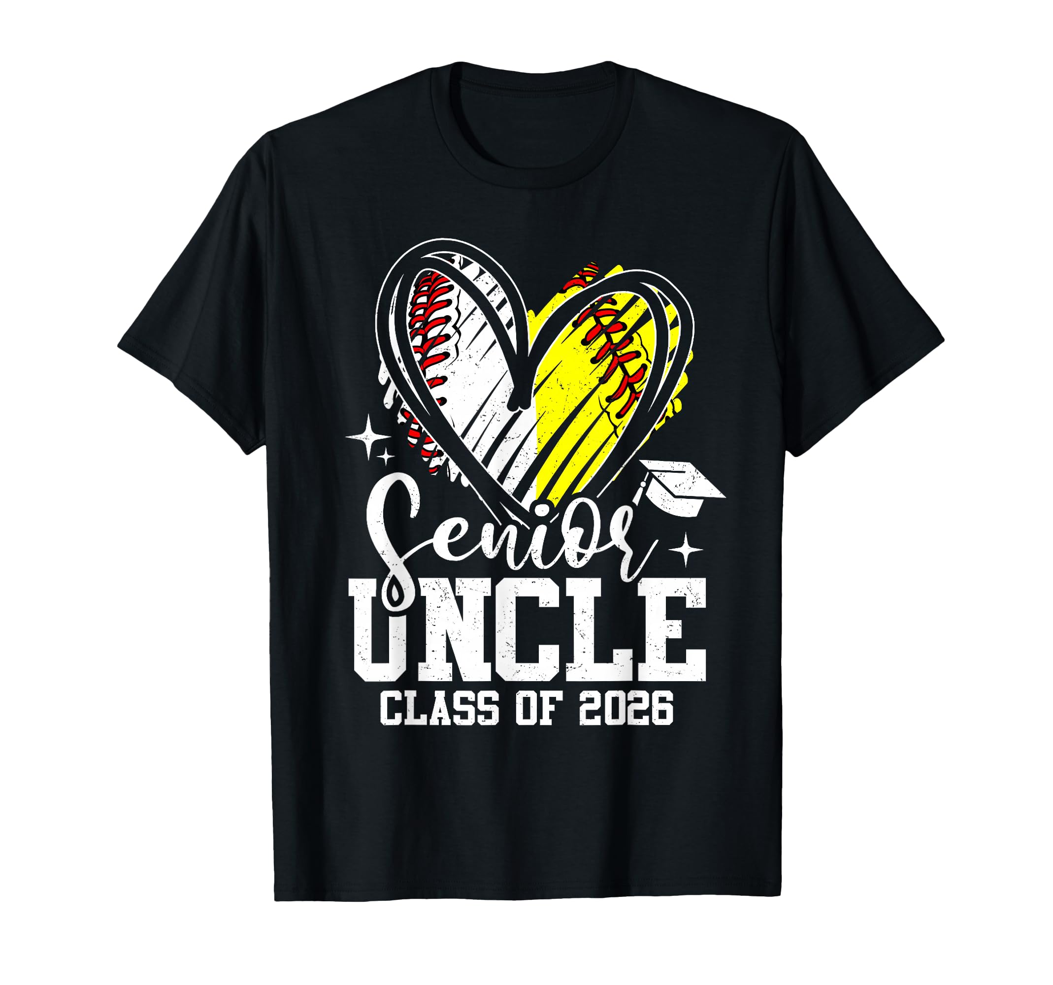 Senior Uncle Class 2026 Baseball T-Shirt - Graphic Print Men Women - T-Shirt, Sweatshirt, Hoodie