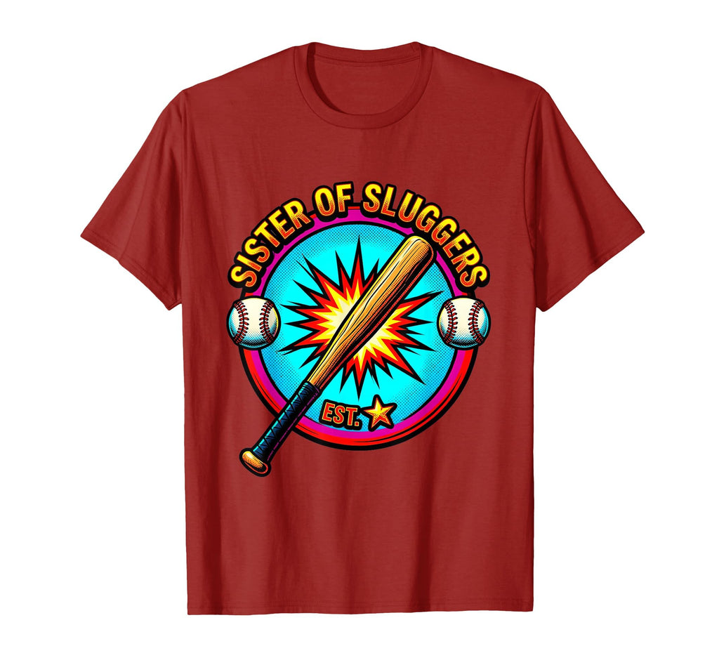 Sister Sluggers Baseball Fan T-Shirt - Minimalist Print for Adults - T-Shirt, Sweatshirt, Hoodie