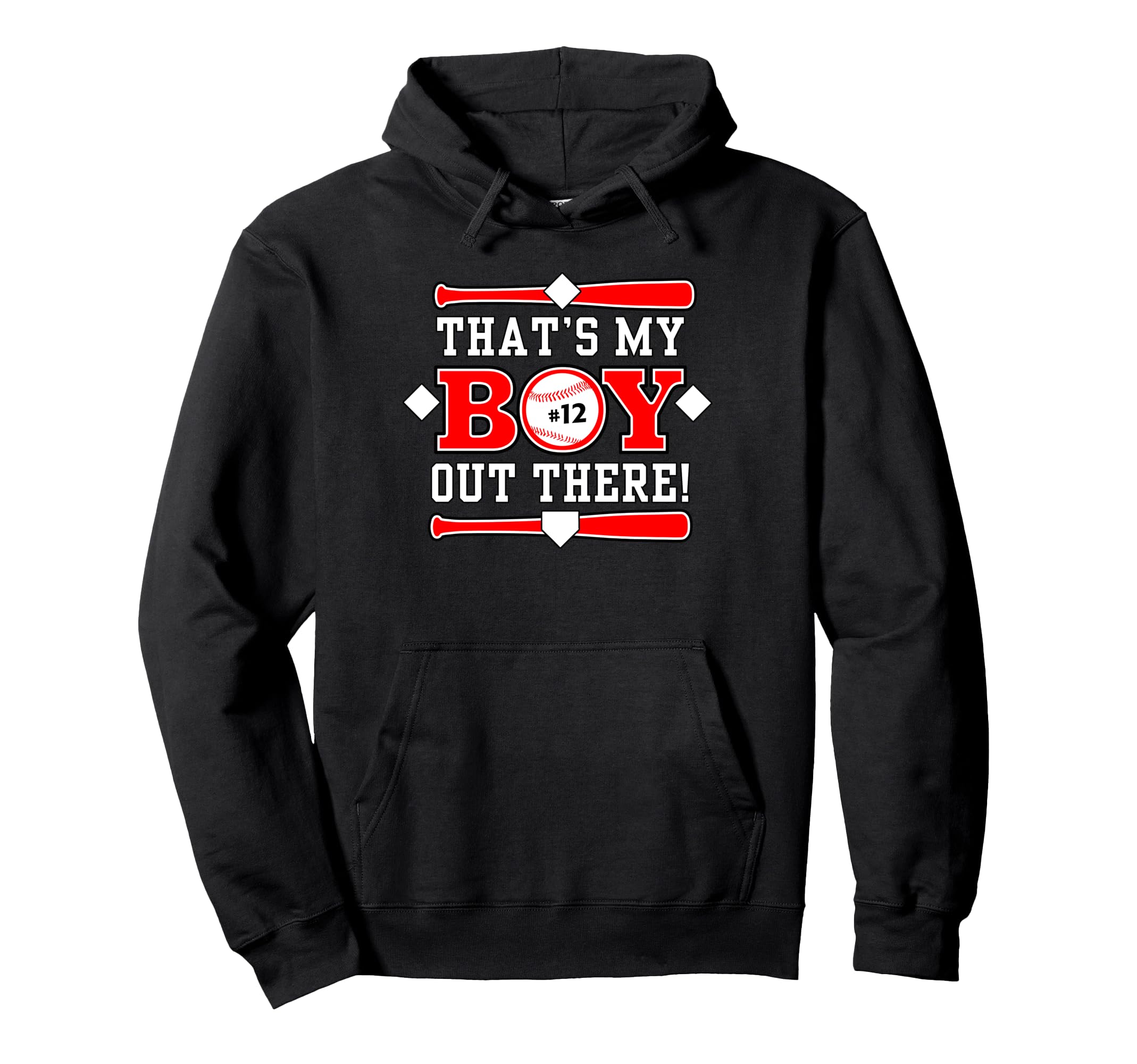 12 Thats My Out There Baseball Mom Dad Hoodie - Minimalist Print Men Women - T-Shirt, Sweatshirt, Hoodie