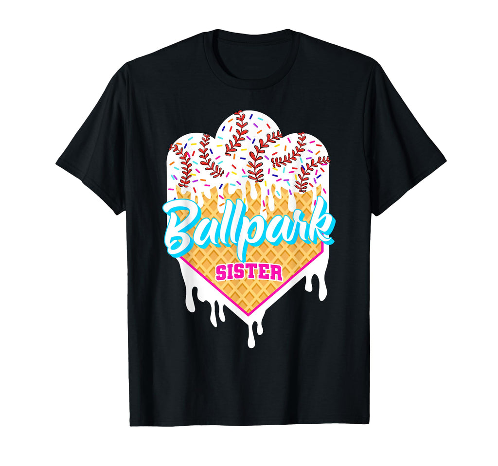 Baseball Drip Ballpark Sister Ice T-Shirt - Trendy Graphic for Adults - T-Shirt, Sweatshirt, Hoodie
