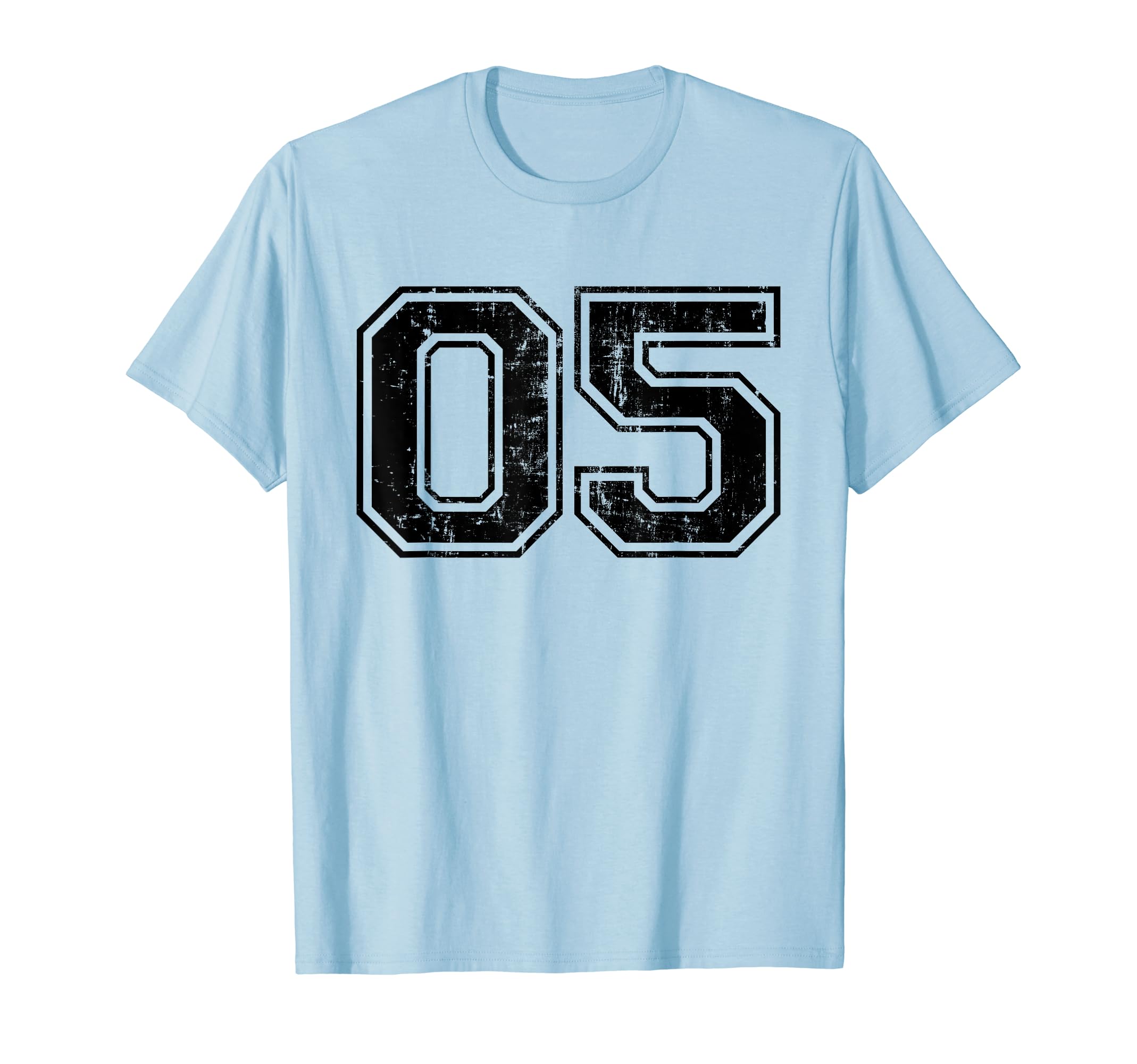 Number 05 Five Varsity Distressed T-Shirt - Custom Art Print for Adults - T-Shirt, Sweatshirt, Hoodie