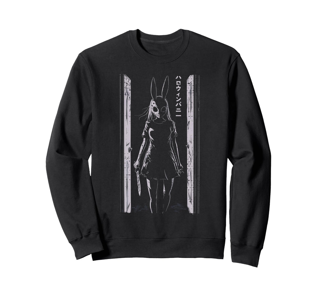 Anime Horror Bunny Aesthetic Soft Sweatshirt - Custom Art Print Men Women - T-Shirt, Sweatshirt, Hoodie