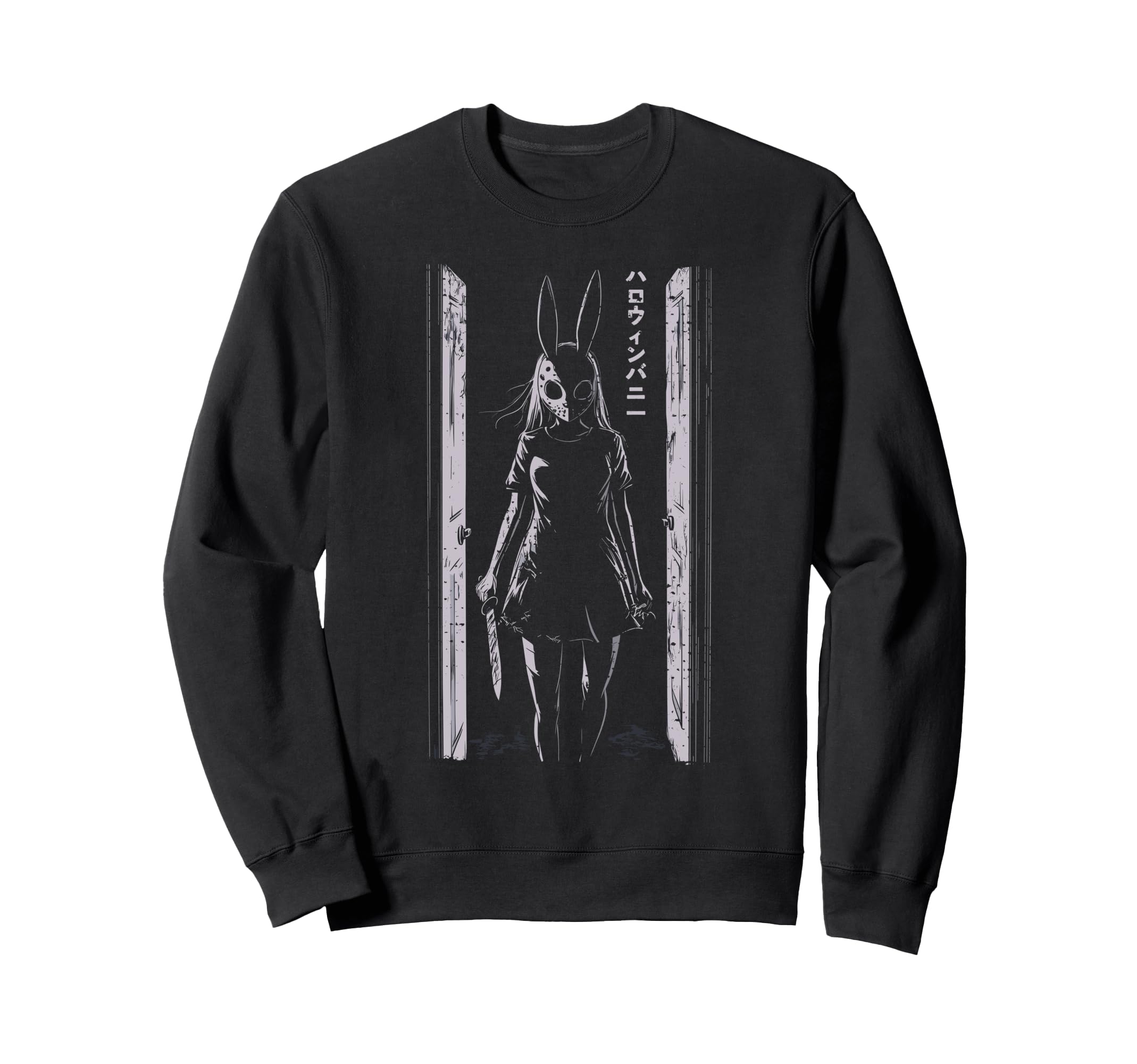 Anime Horror Bunny Aesthetic Soft Sweatshirt - Custom Art Print Men Women - T-Shirt, Sweatshirt, Hoodie