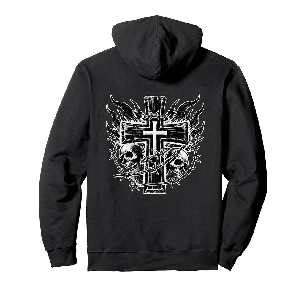 Skull Cross Y2K Goth Grunge Aesthetic Hoodie - Trendy Graphic Unisex - T-Shirt, Sweatshirt, Hoodie