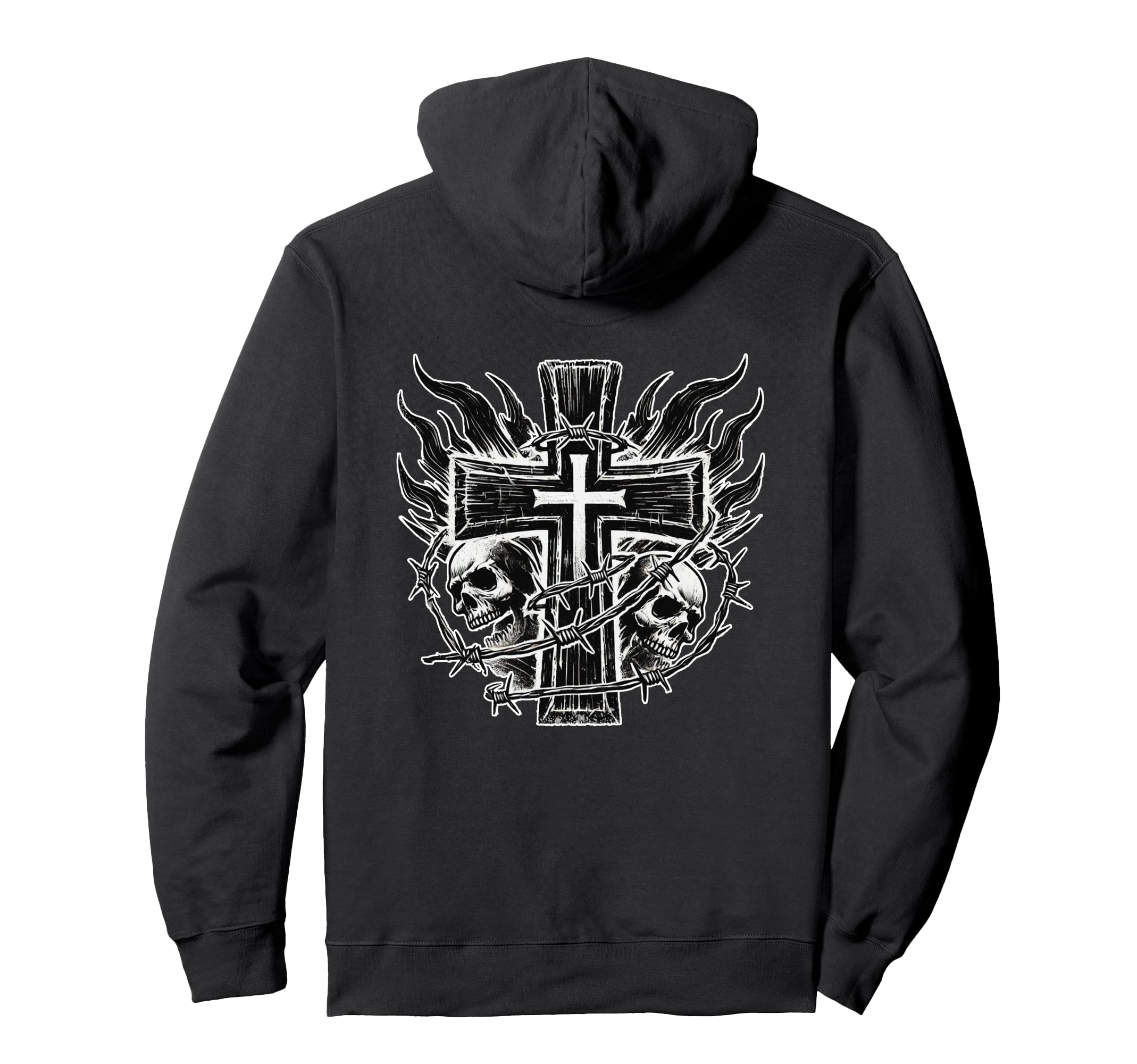 Skull Cross Y2K Goth Grunge Aesthetic Hoodie - Trendy Graphic Unisex - T-Shirt, Sweatshirt, Hoodie