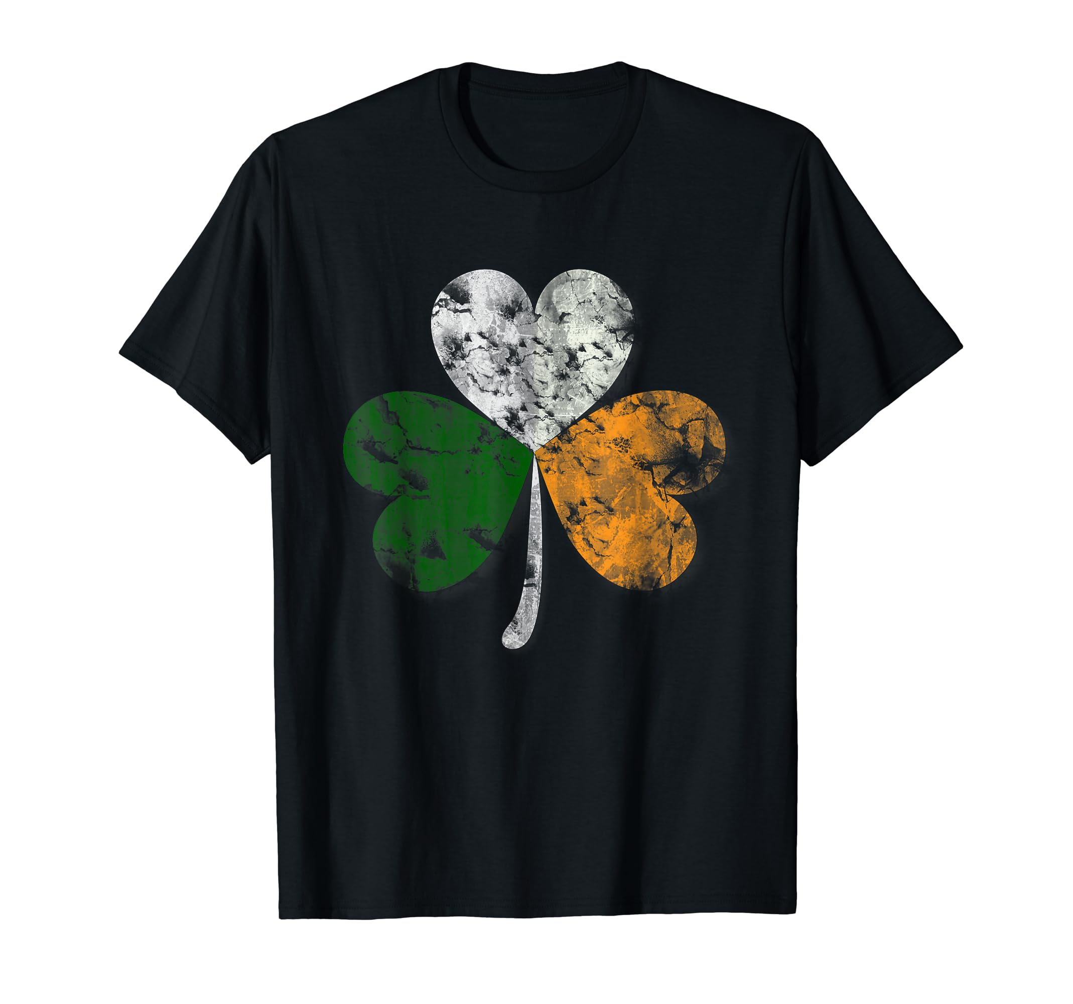 Shamrock Ireland Heart Distressed T-Shirt - Fun Novelty Design Men Women - T-Shirt, Sweatshirt, Hoodie