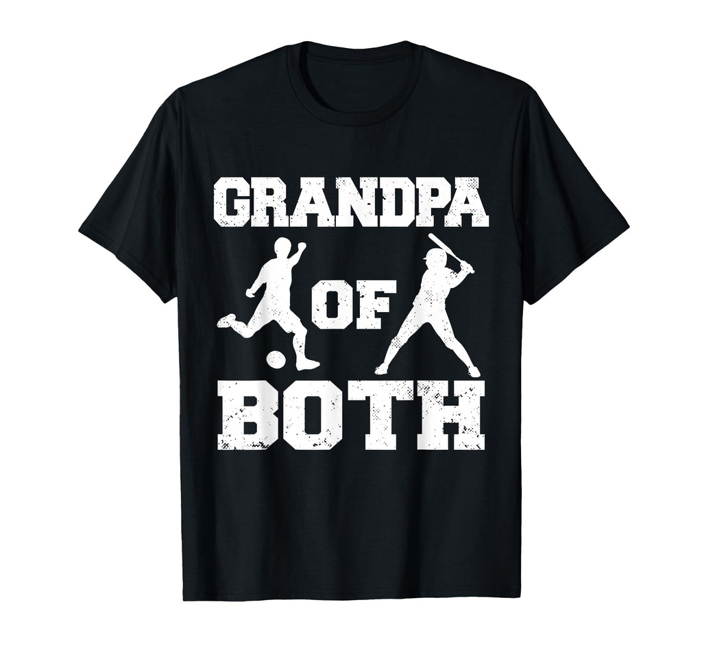 Grandpa Both Funny Soccer T-Shirt - Casual Everyday Wear Men Women - T-Shirt, Sweatshirt, Hoodie