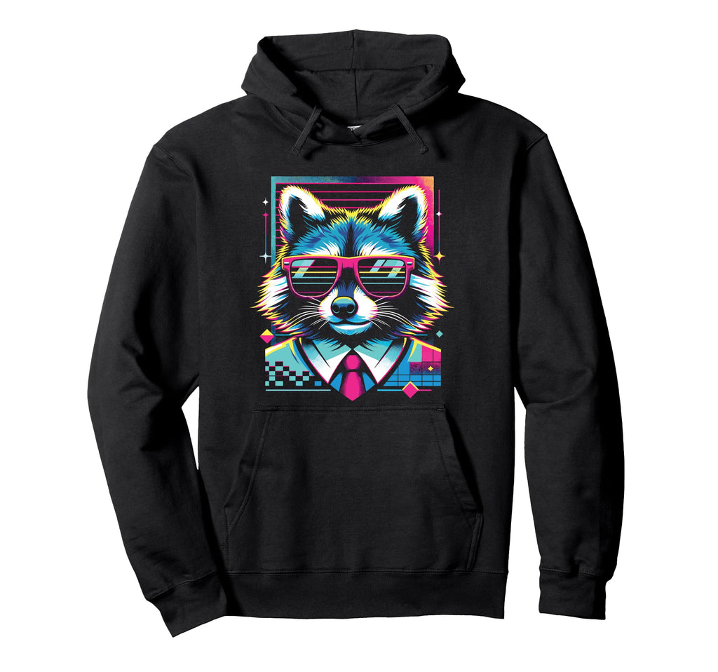 Raccoon Sunglasses 80S Aesthetic Hoodie - Trendy Graphic Men Women - T-Shirt, Sweatshirt, Hoodie