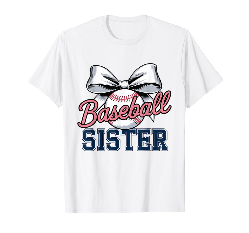 Baseball Sister Coquette Bow T-Shirt - Trendy Graphic Men Women - T-Shirt, Sweatshirt, Hoodie