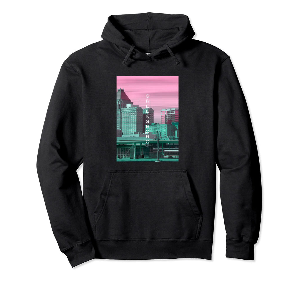 North Carolina Vaporwave Aesthetic Hoodie - Novelty Apparel Men Women - T-Shirt, Sweatshirt, Hoodie