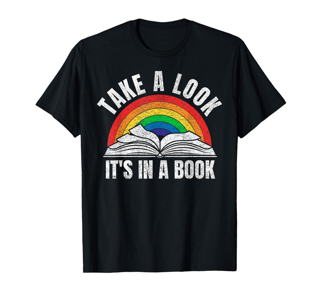 Rainbow Take Its Book Reading Art T-Shirt - Novelty Apparel for Adults - T-Shirt, Sweatshirt, Hoodie