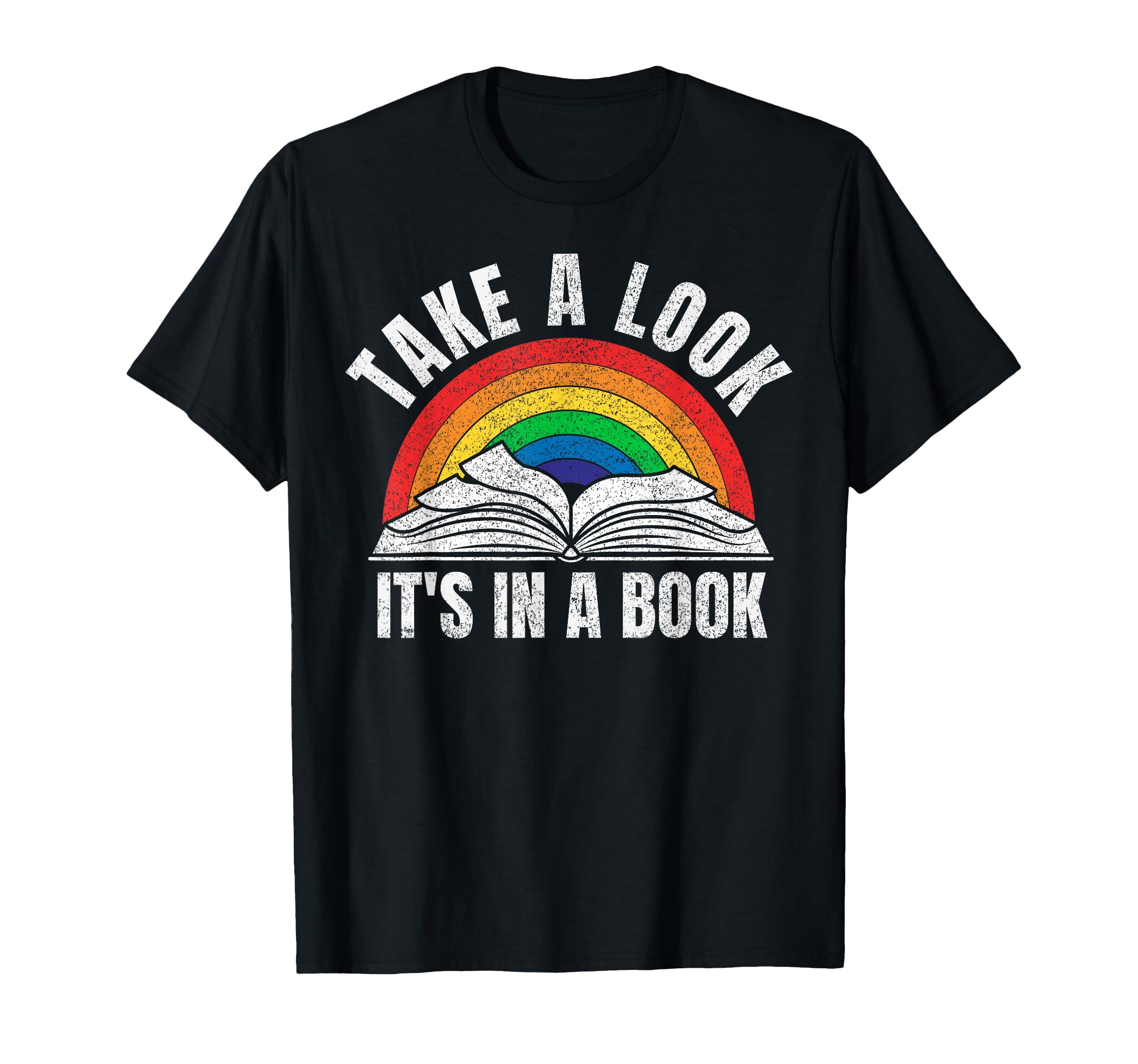 Rainbow Take Its Book Reading Art T-Shirt - Novelty Apparel for Adults - T-Shirt, Sweatshirt, Hoodie