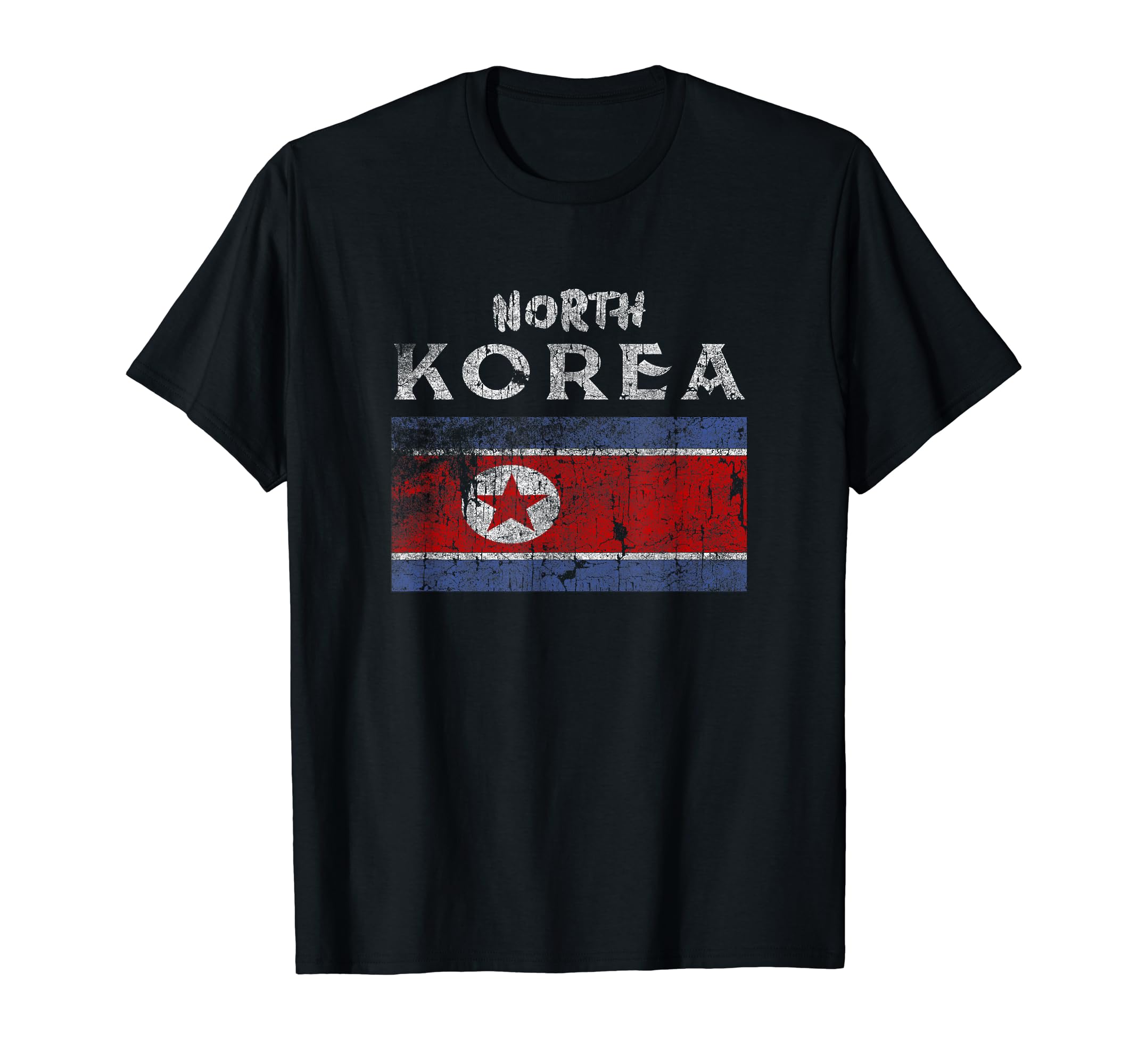 North Korea Distressed Korean Flag T-Shirt - Graphic Print Men Women - T-Shirt, Sweatshirt, Hoodie