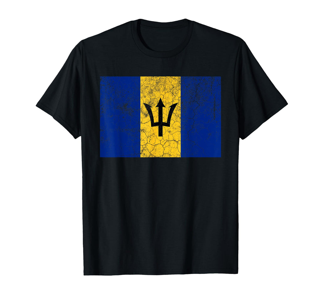 Barbados Flag Novelty Gift Distressed T-Shirt - Graphic Print Men Women - T-Shirt, Sweatshirt, Hoodie