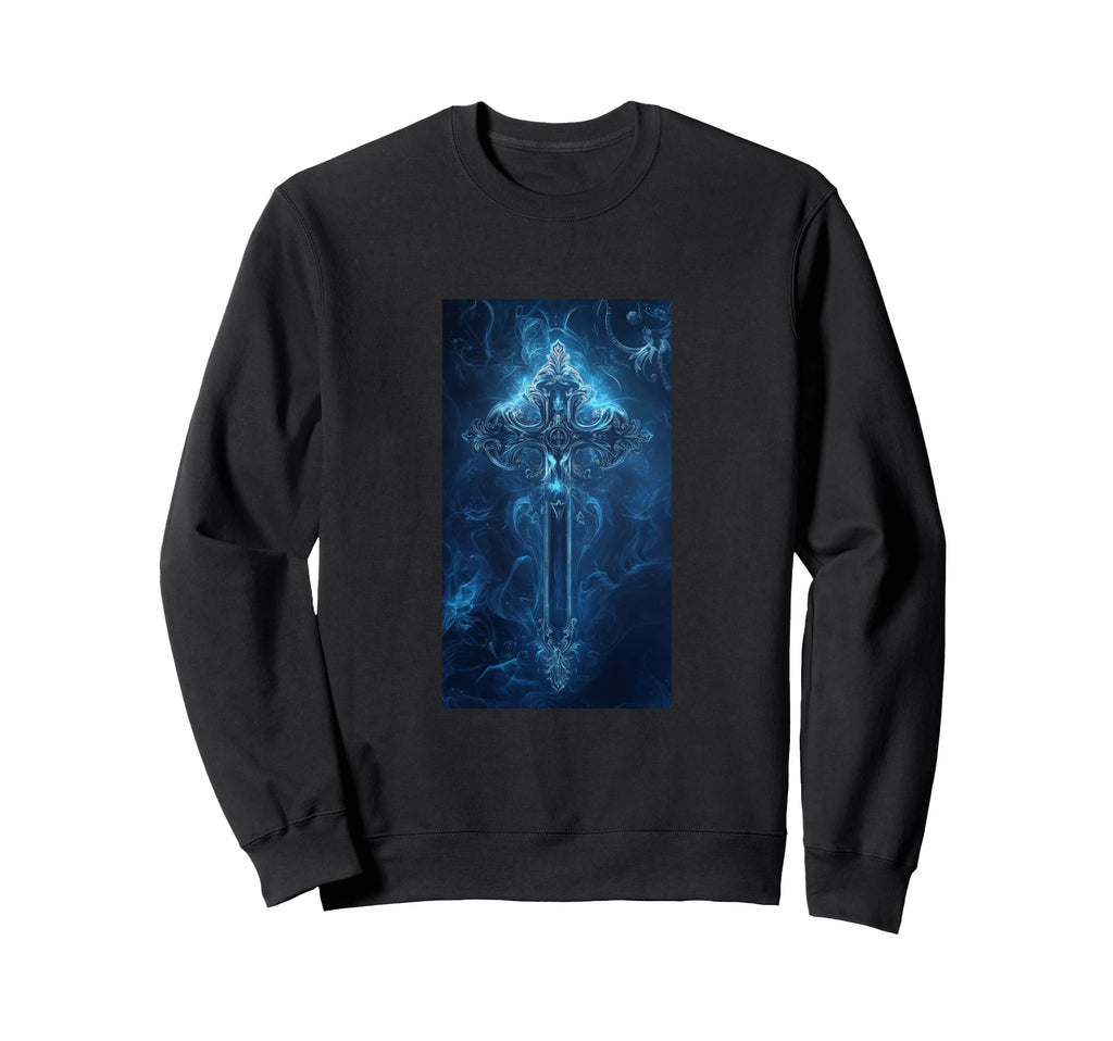 Gothic Cross Grunge Aesthetic Y2K Sweatshirt - Novelty Apparel for Adults - T-Shirt, Sweatshirt, Hoodie