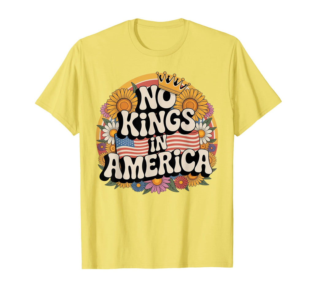 No Kings America Since 1776 Distressed T-Shirt - Graphic Print Men Women - T-Shirt, Sweatshirt, Hoodie