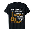 Weekend Forecast Playing Guitar T-Shirt - Graphic Print for Adults - T-Shirt, Sweatshirt, Hoodie
