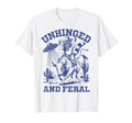 Unhinged And Feral Cowboy Raccoon Ufo Alien T-Shirt - Unique Graphic Unisex - T-Shirt, Sweatshirt, Hoodie