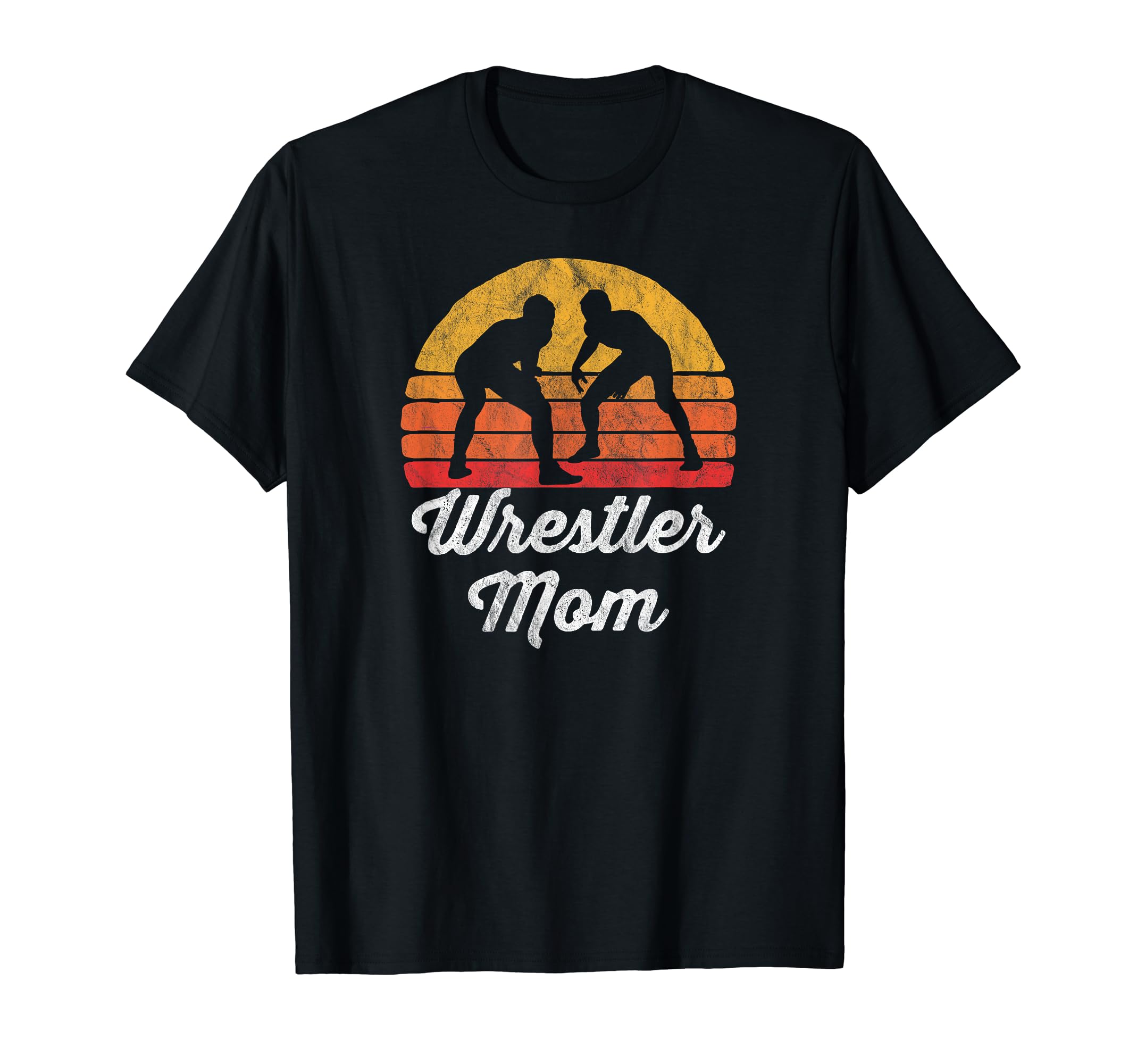 Wrestler Mom Distressed Wrestling Fan T-Shirt - Trendy Graphic Unisex - T-Shirt, Sweatshirt, Hoodie