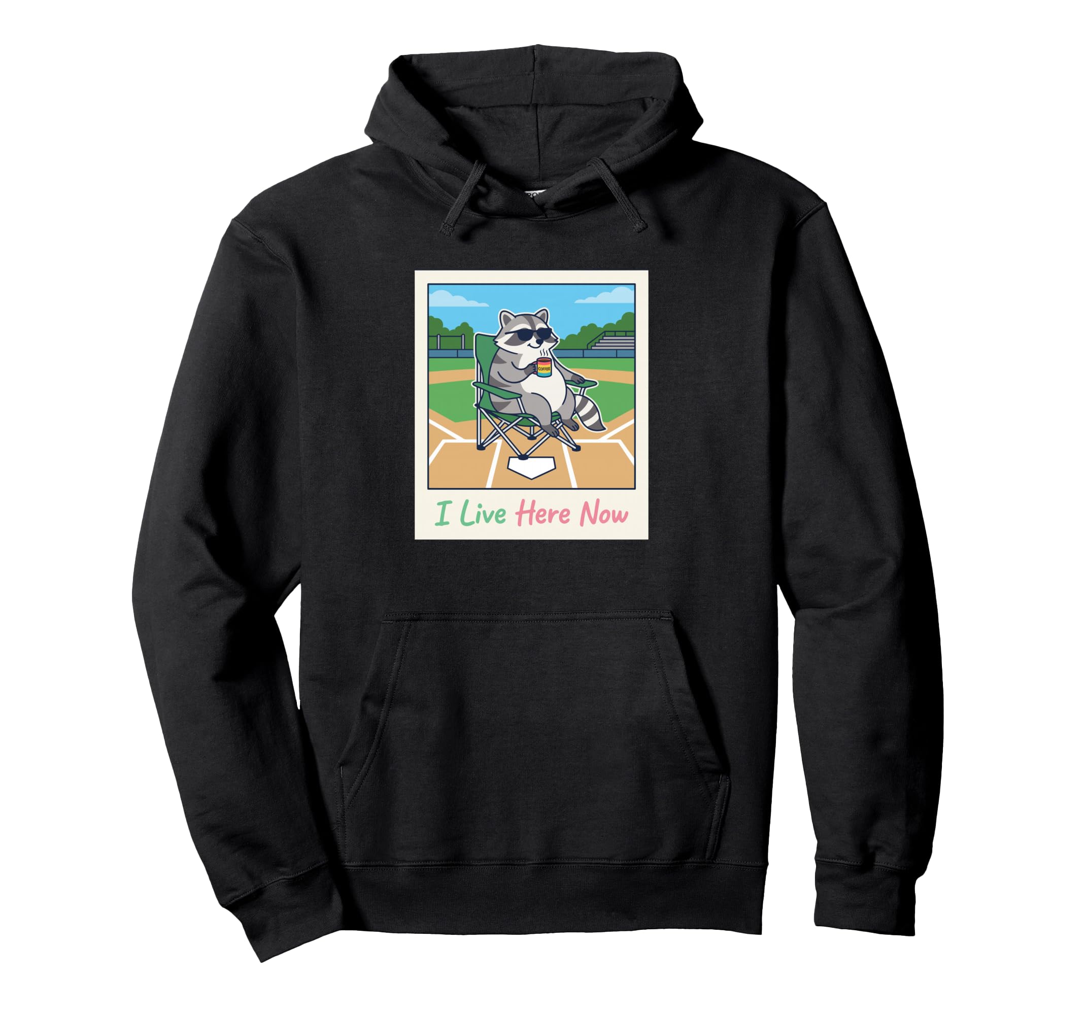 I Live Here Now Baseball Mom Dad Hoodie - Casual Everyday Wear for Adults - T-Shirt, Sweatshirt, Hoodie