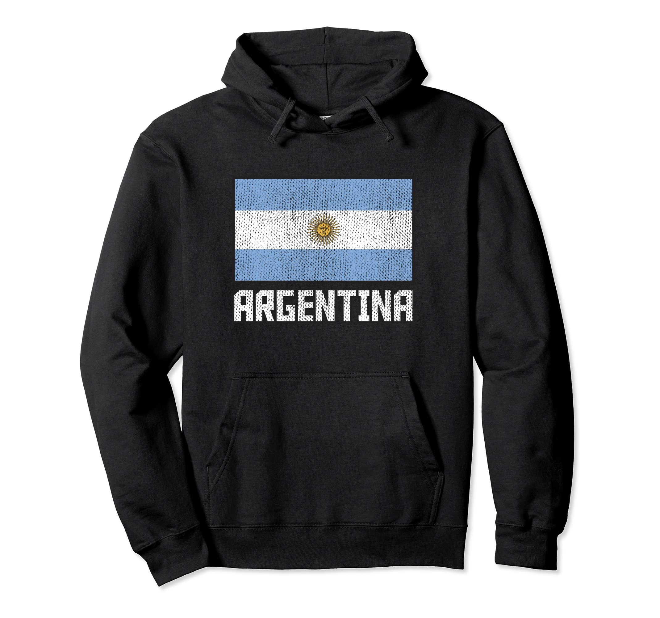 Argentina Flag Distressed Argentinian Hoodie - Streetwear Style for Adults - T-Shirt, Sweatshirt, Hoodie