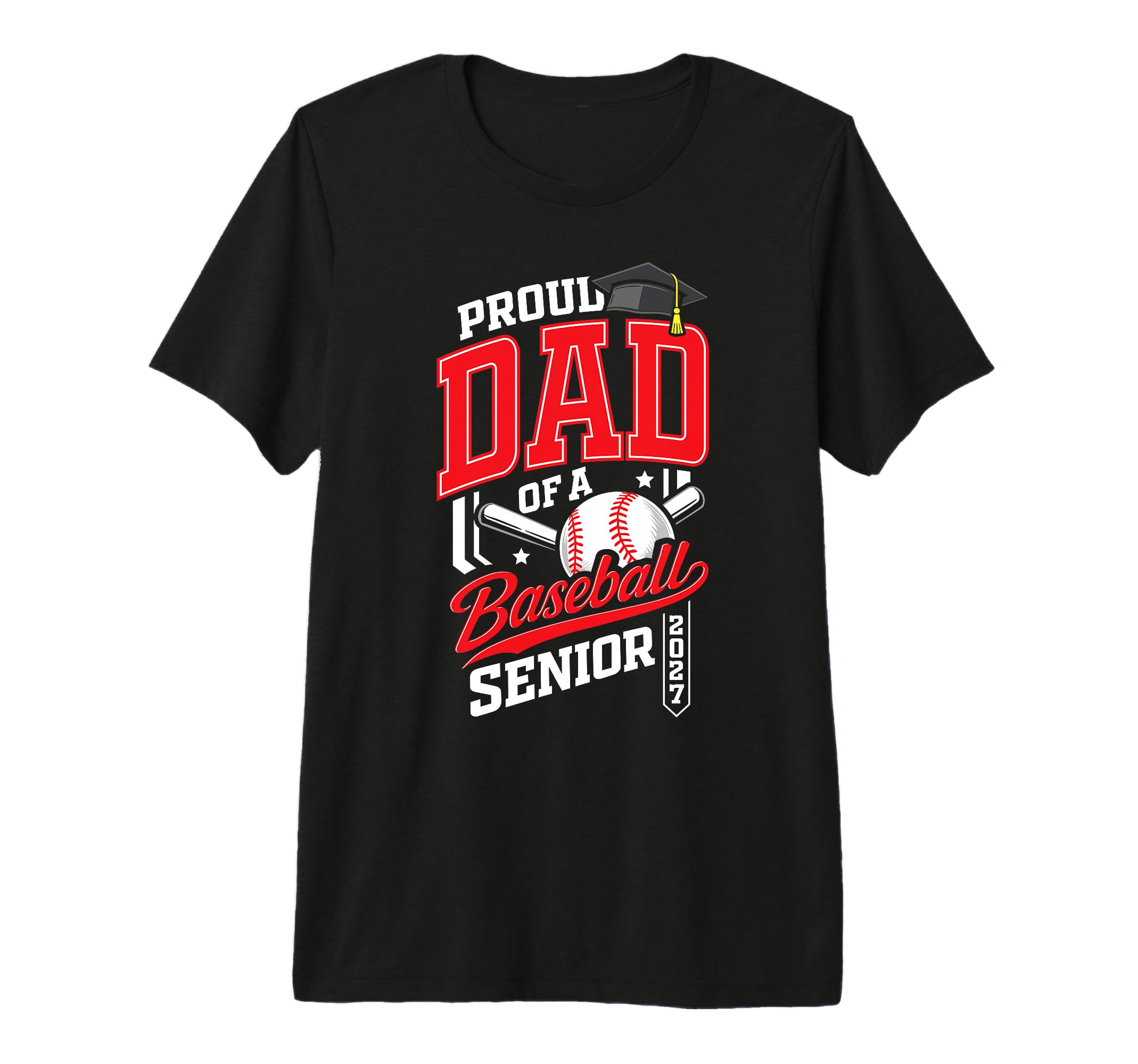 Proud Dad Baseball Senior Class 2027 T-Shirt - Minimalist Print Men Women - T-Shirt, Sweatshirt, Hoodie