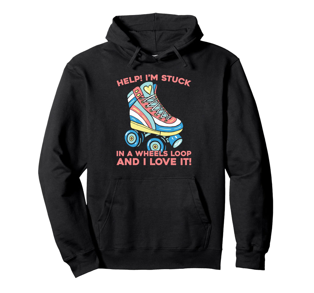 Skates Skater Roller Skating Hoodie - Fun Novelty Design for Adults - T-Shirt, Sweatshirt, Hoodie