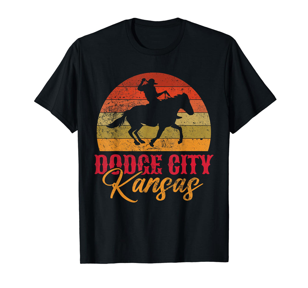 Dodge City Kansas Cowboy Rodeo Western T-Shirt - Aesthetic Graphic Unisex - T-Shirt, Sweatshirt, Hoodie
